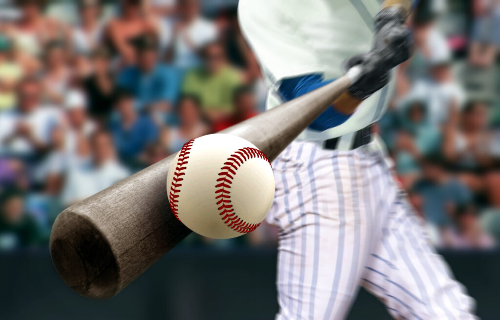 Baseball player hitting ball Baseball player hitting ball
