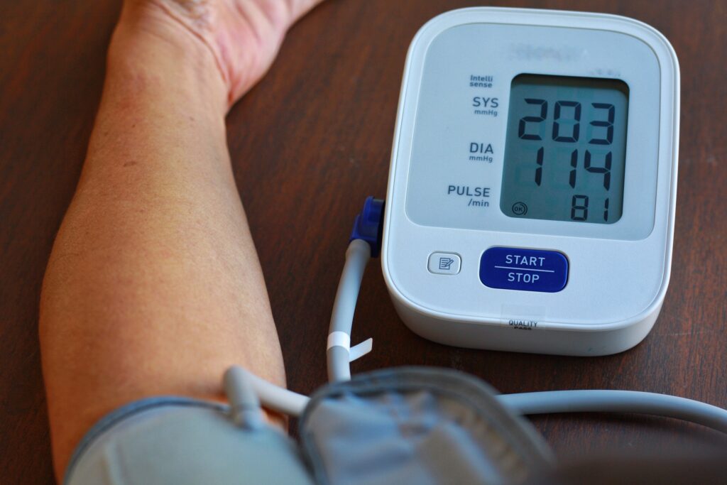 cannabis patient taking blood pressure