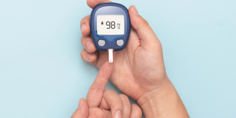 cannabis patient using glucometer