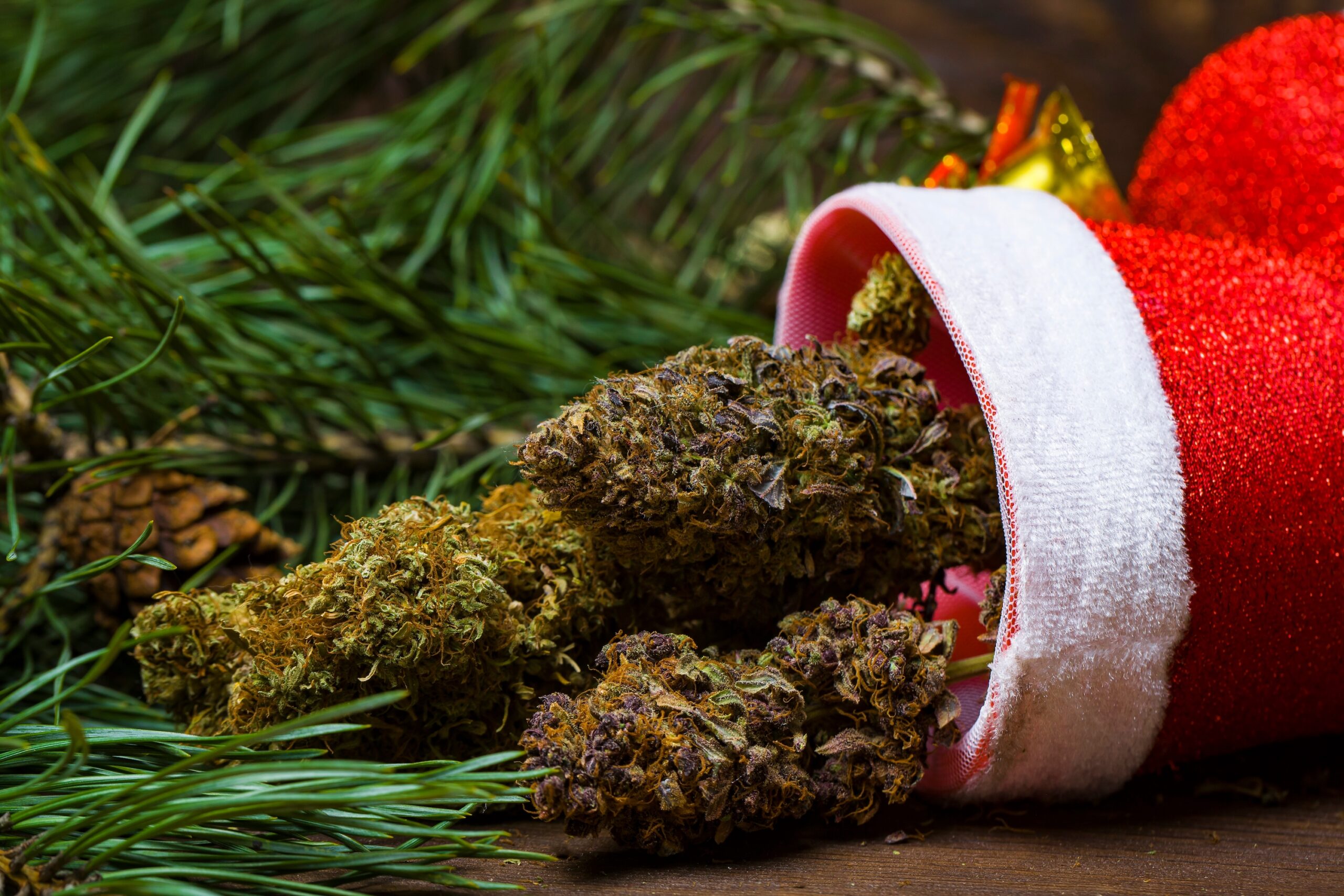 cannabis cone Christmas decoration